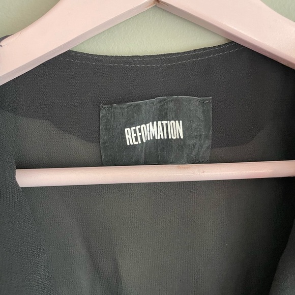 Reformation Black Ruched Sheath Dress - Picture 9 of 9